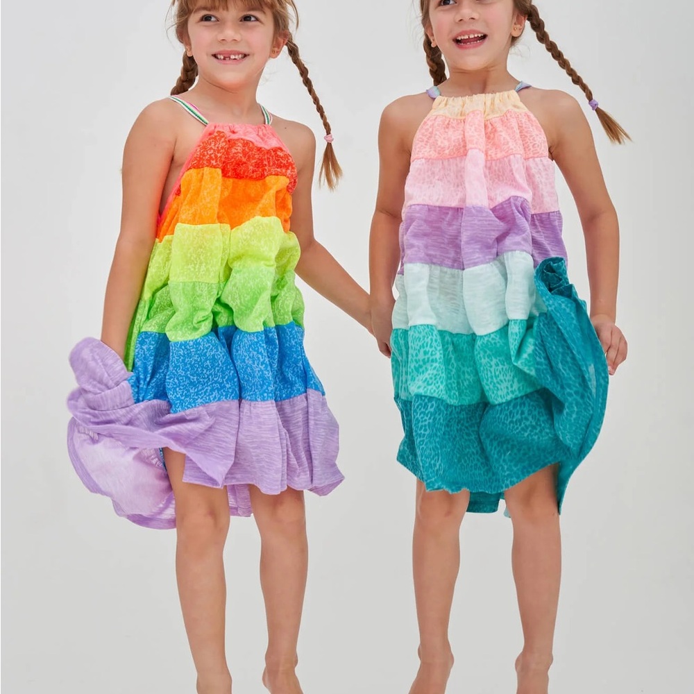 PITUSA PETITE Colorful halter rainbow mini Dress